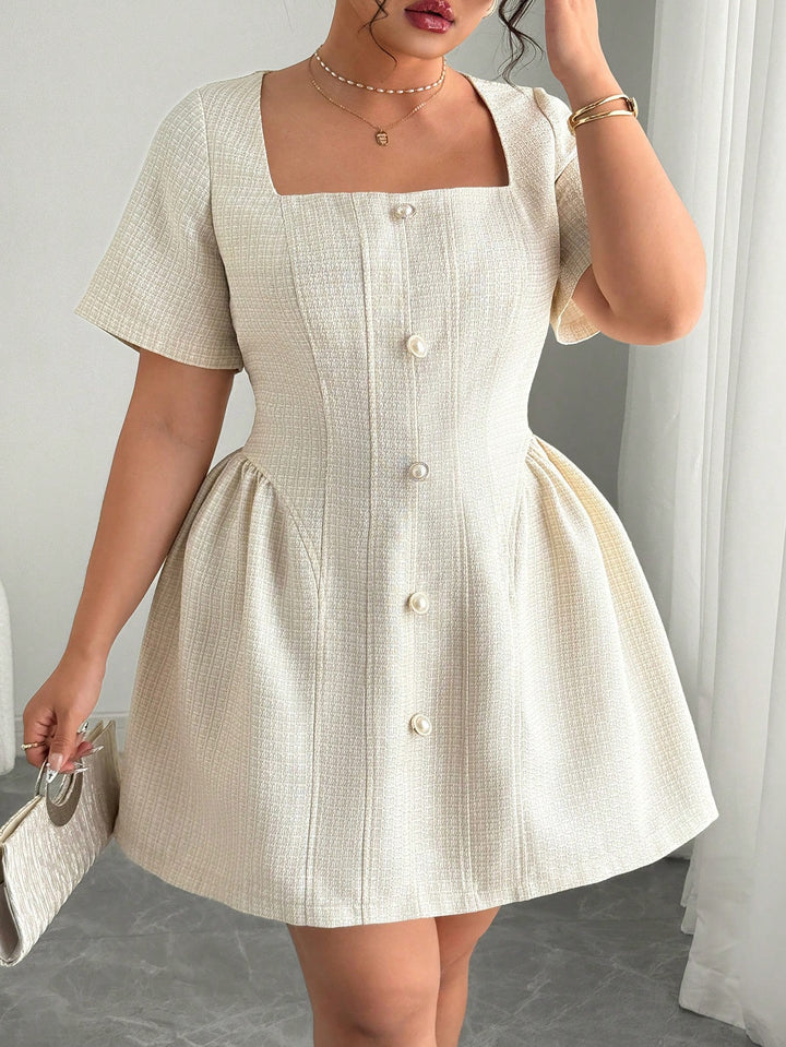 SHEIN mini ruha, ekrü
