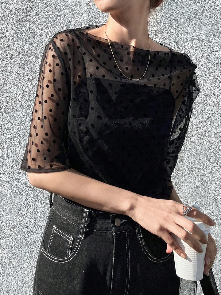 Top SHEIN, negru