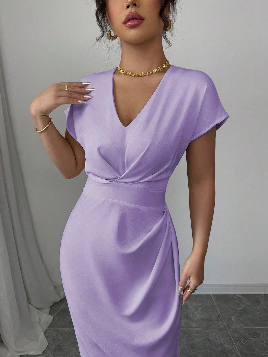 SHEIN maxi ruha, lila
