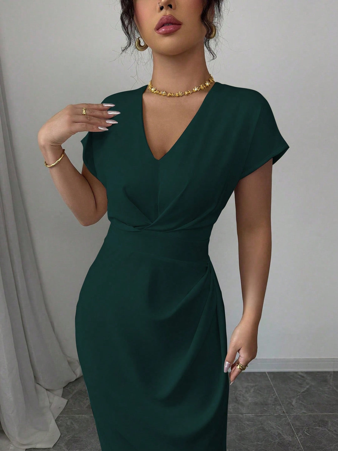 SHEIN maxi ruha, zöld
