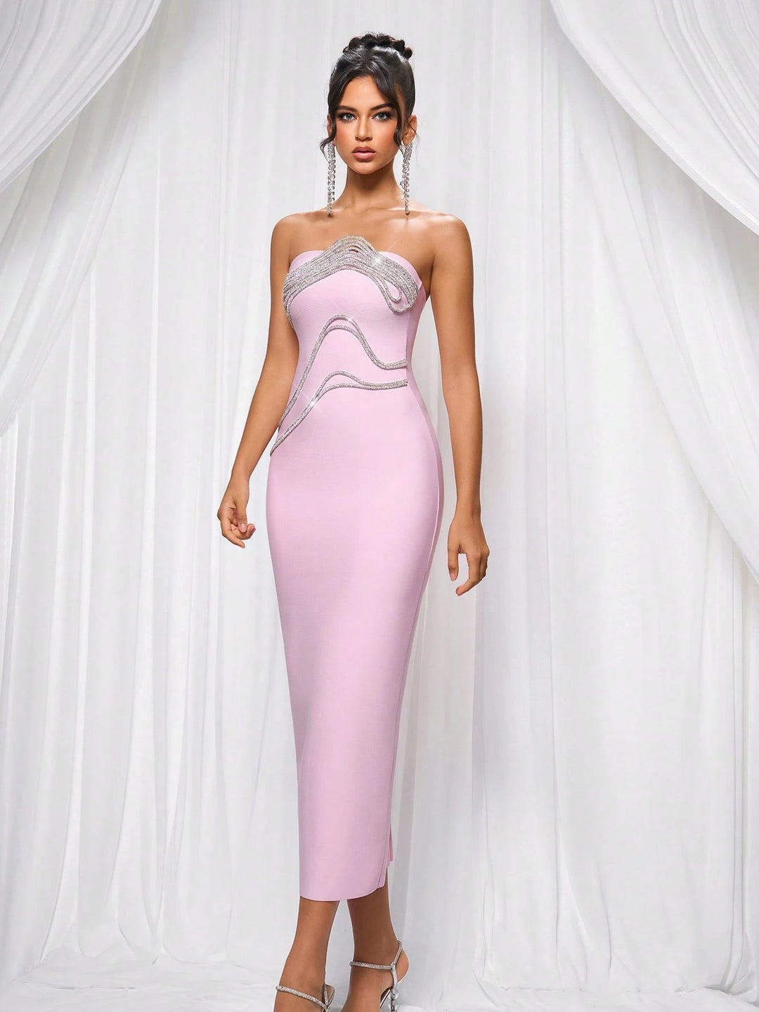 Rochie de ocazie SHEIN, roz