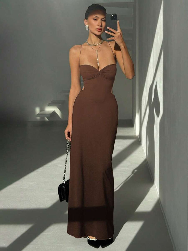 Rochie maxi SHEIN, maro