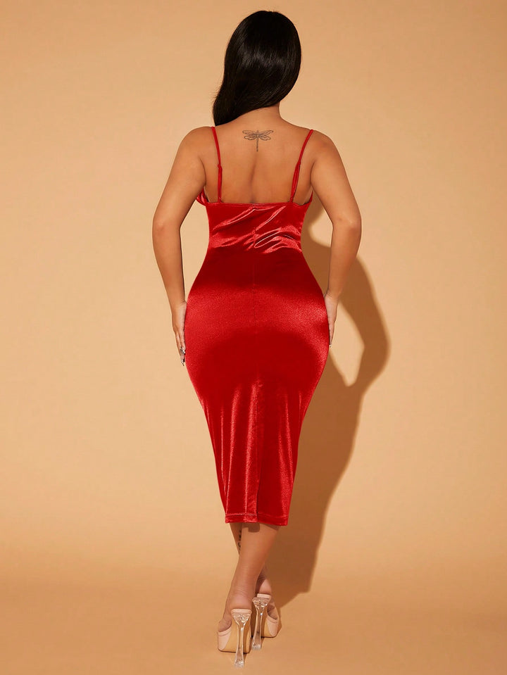 Rochie midi SHEIN, roșu