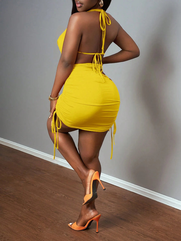 Rochie mini SHEIN, galben