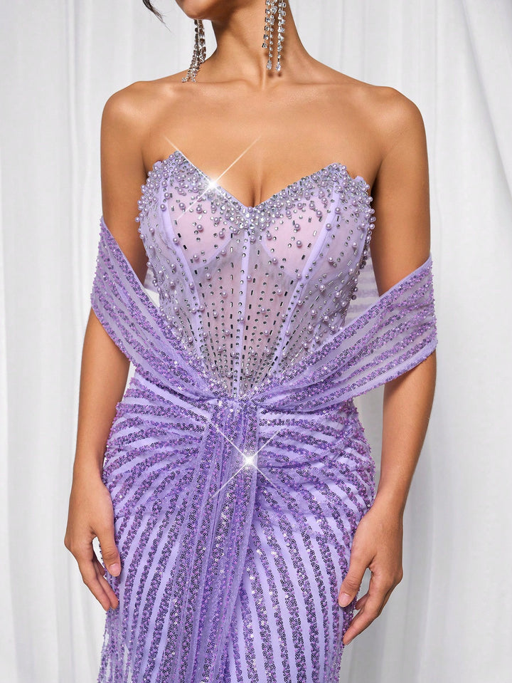 SHEIN maxi ruha, lila