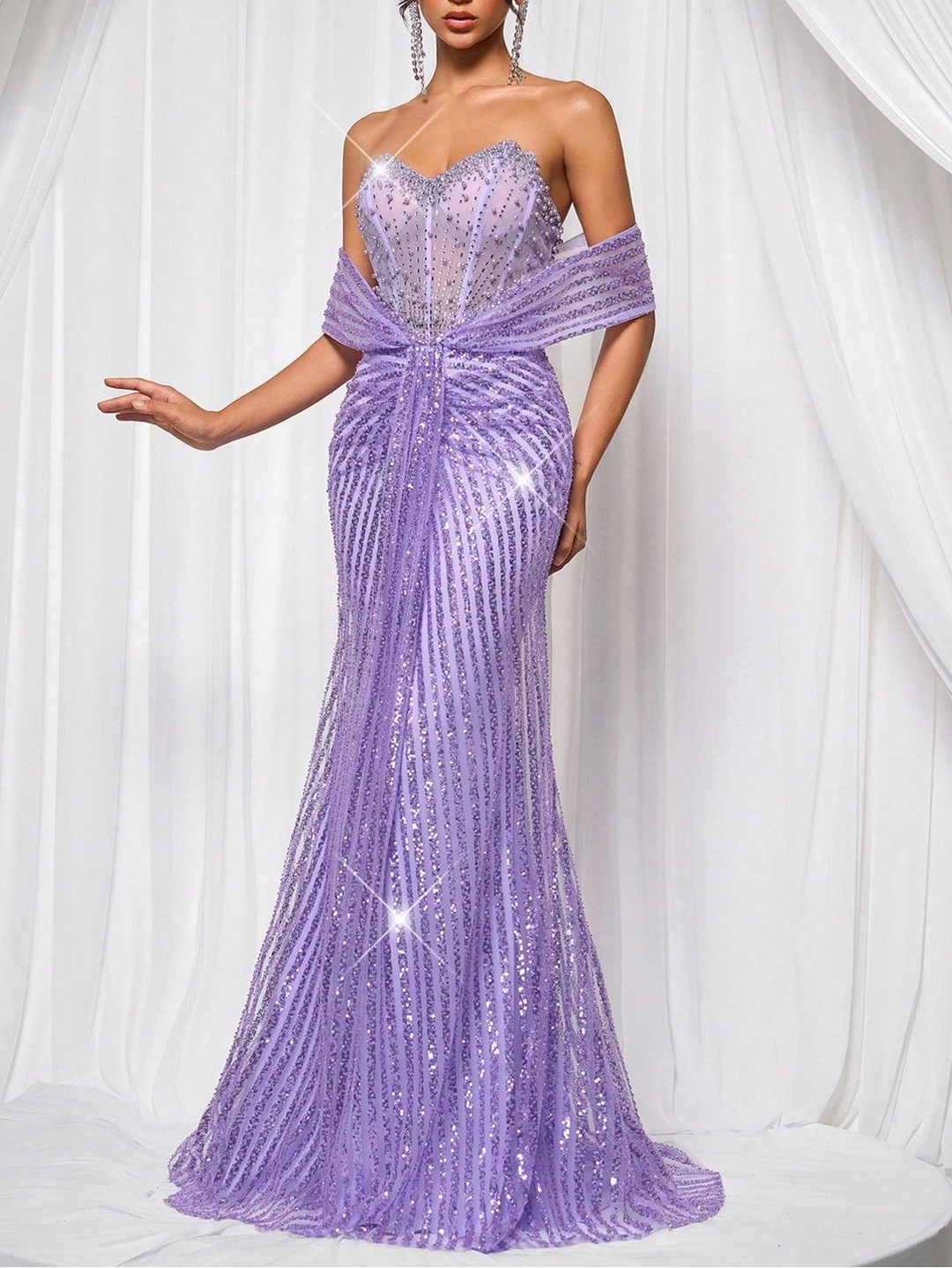 SHEIN maxi ruha, lila