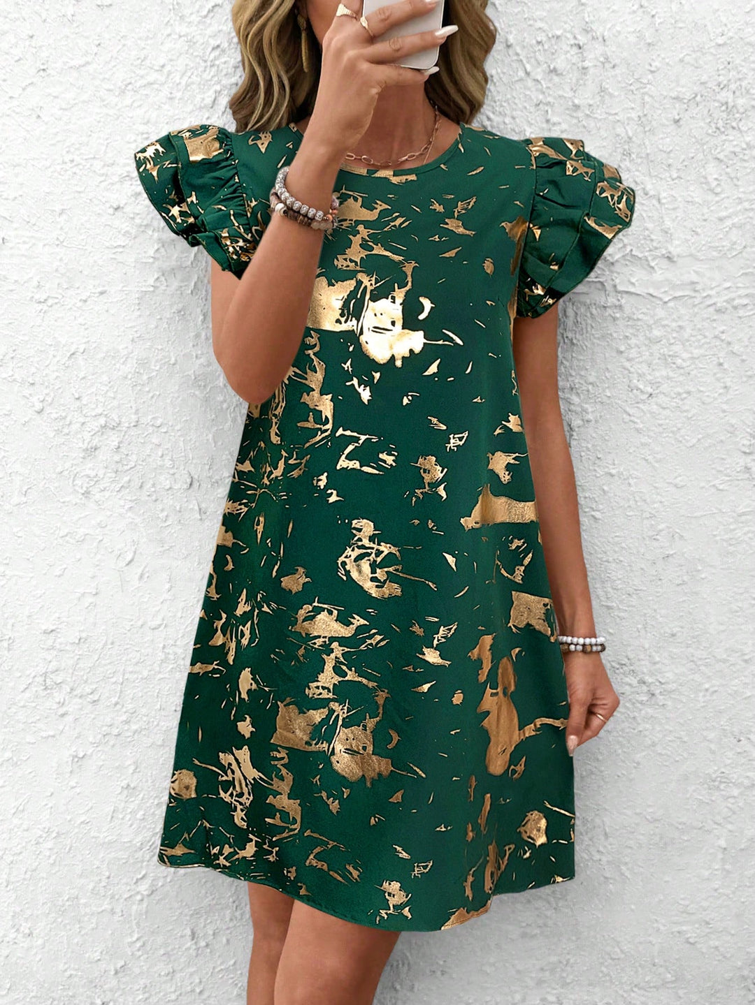 Rochie scurtă SHEIN, verde