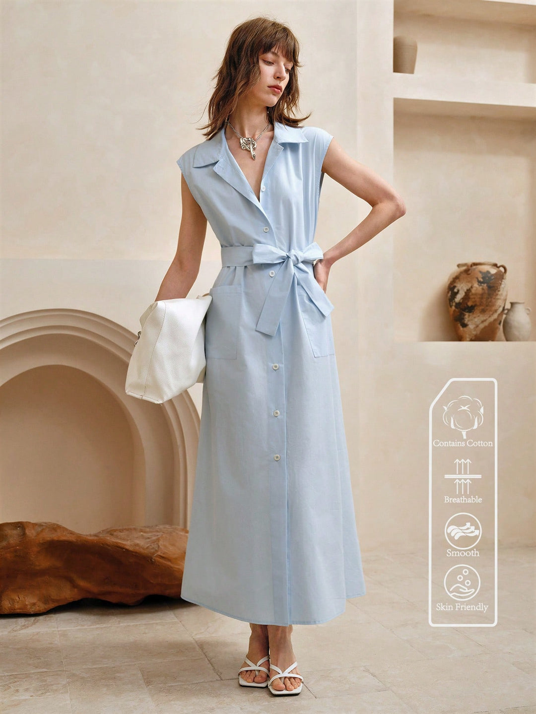 Rochie maxi SHEIN, albastru