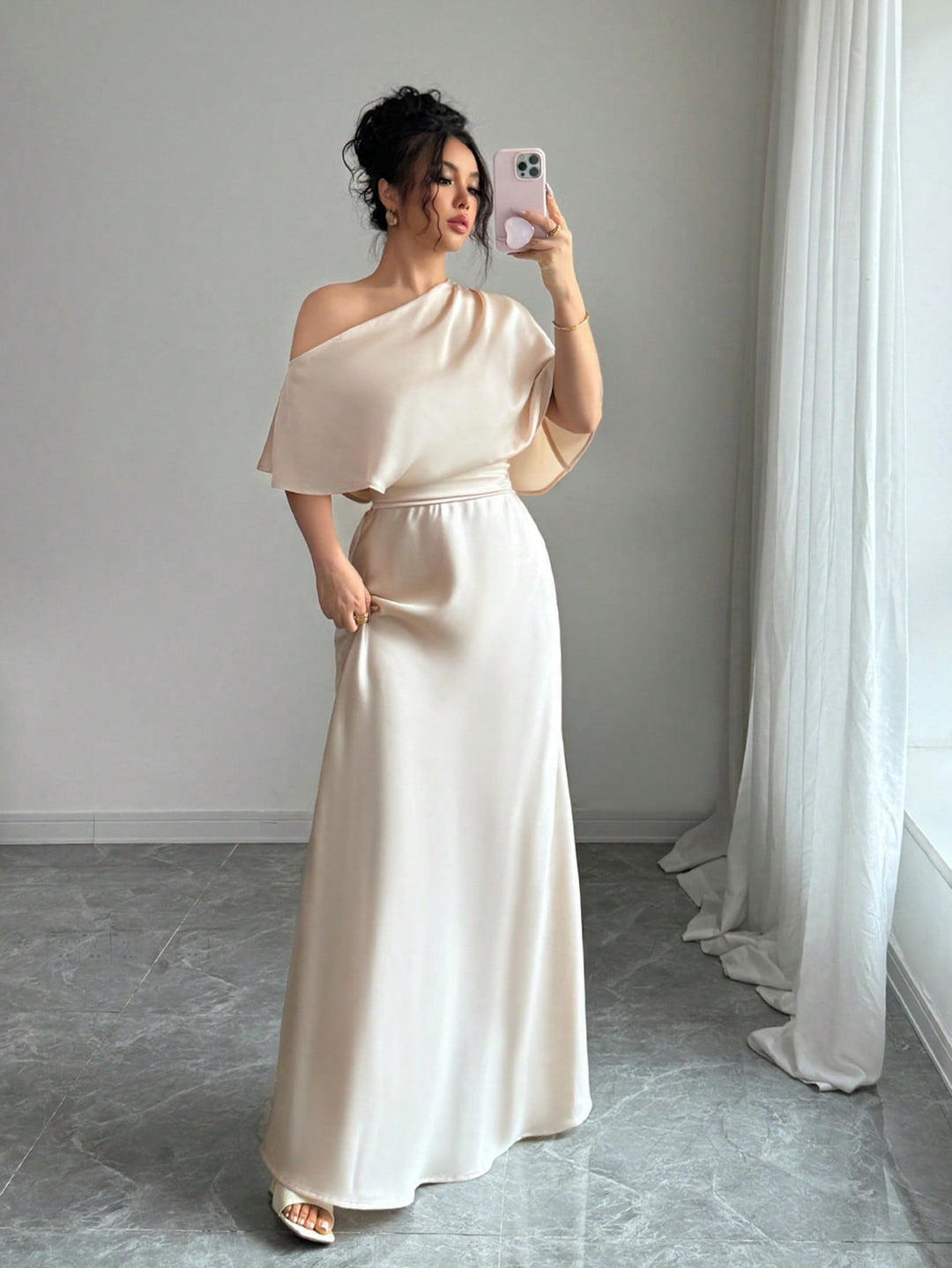 Rochie maxi SHEIN, auriu