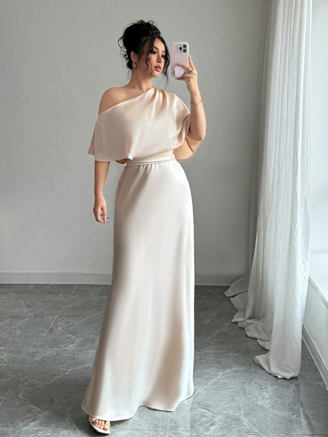 Rochie maxi SHEIN, auriu