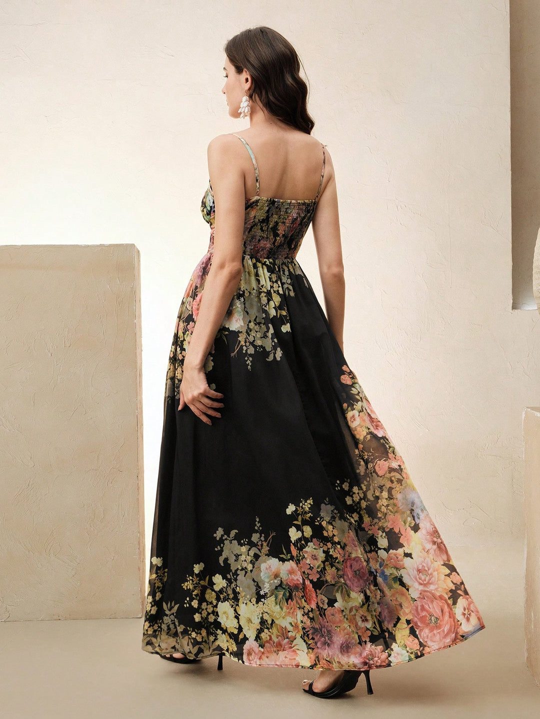 SHEIN maxi ruha, fekete