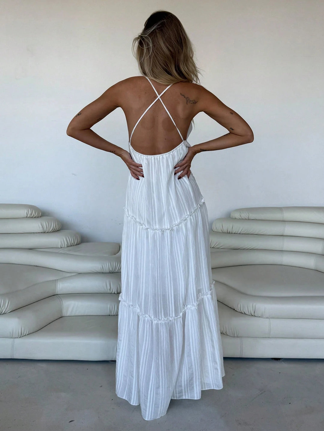 SHEIN hosszú ruha, fehér