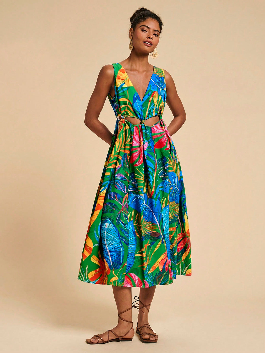 Rochie midi SHEIN, verde