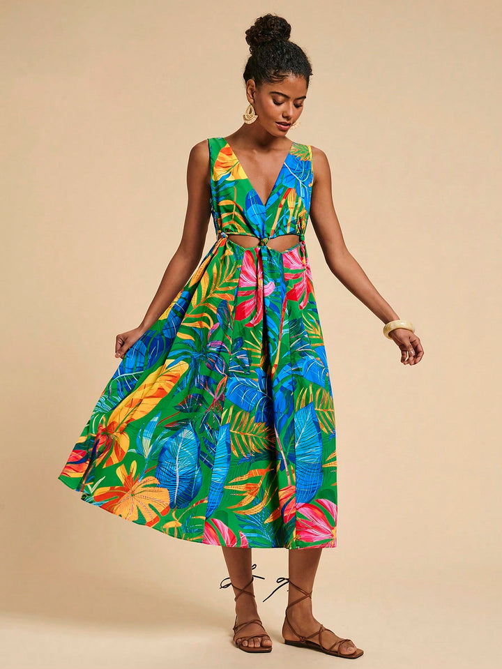 Rochie midi SHEIN, verde