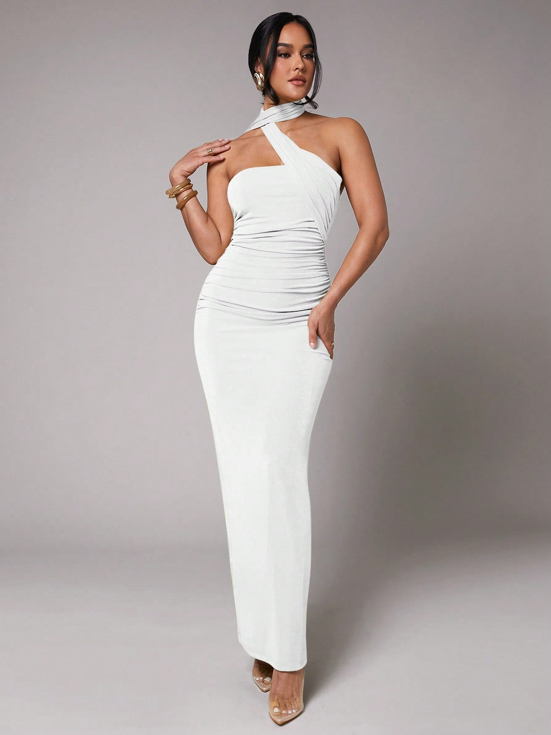 Rochie maxi SHEIN, alb