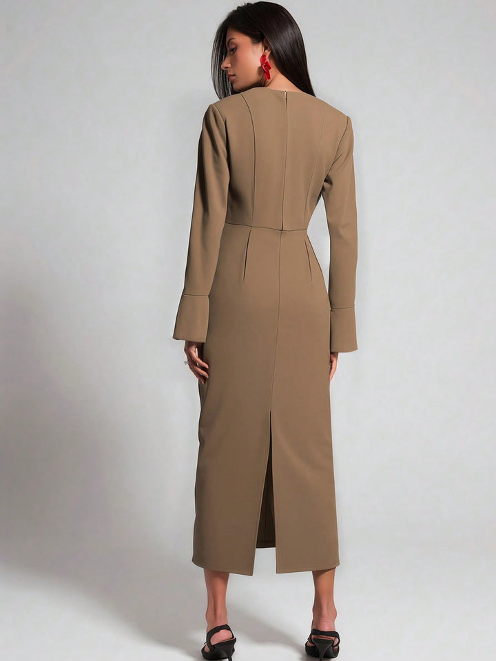Rochie maxi SHEIN, maro