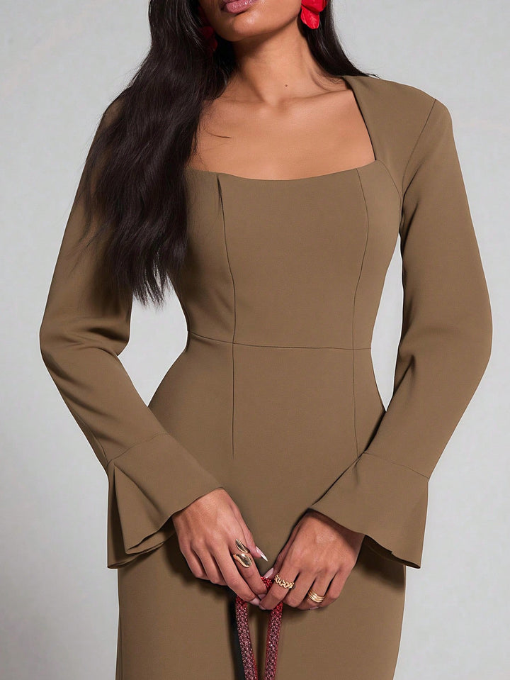 Rochie maxi SHEIN, maro