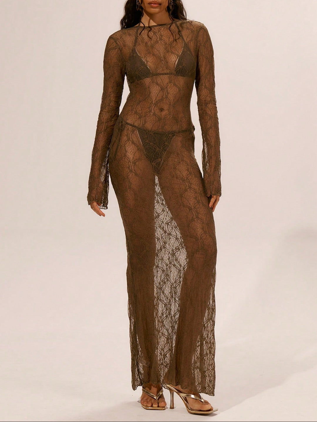 Rochie de plajă SHEIN, kaki