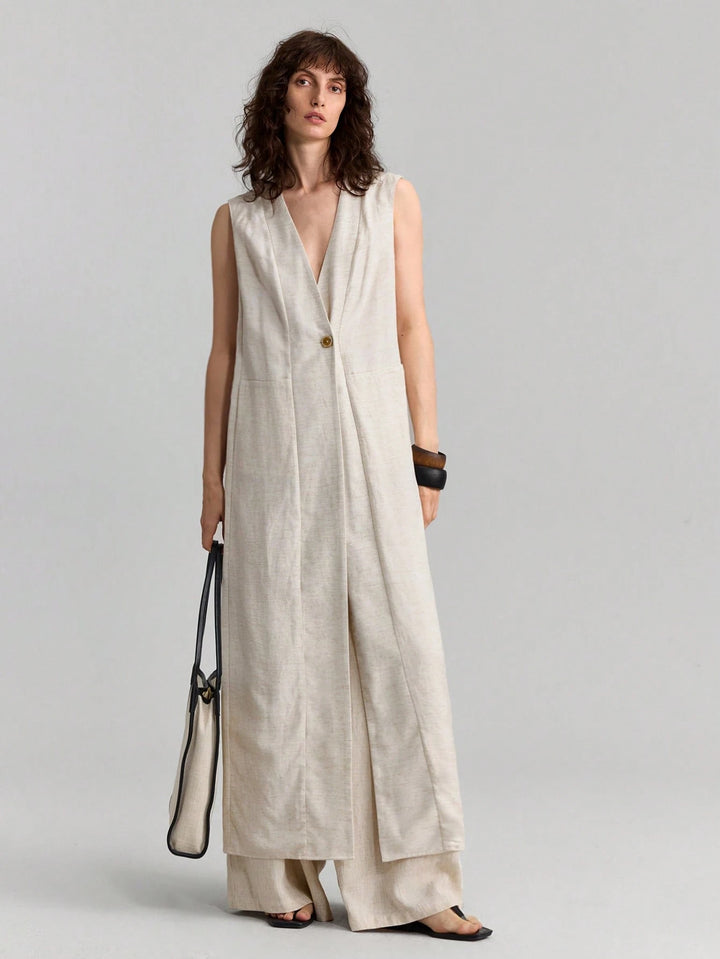 Cardigan lung SHEIN, bej