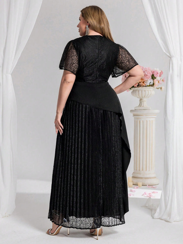 Shein Curve+ maxi ruha, fekete