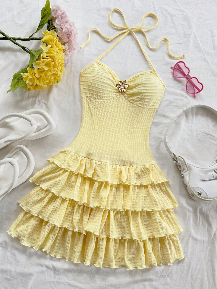 Rochie mini SHEIN, galben