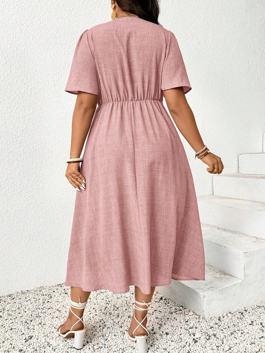 Rochie midi SHEIN, roz