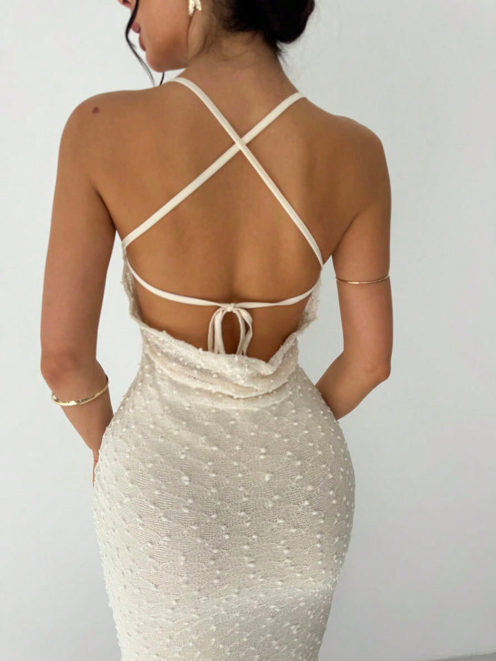 Rochie midi SHEIN, crem