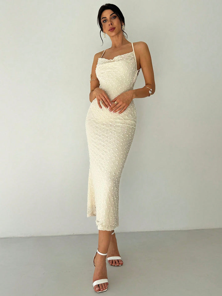 Rochie midi SHEIN, crem