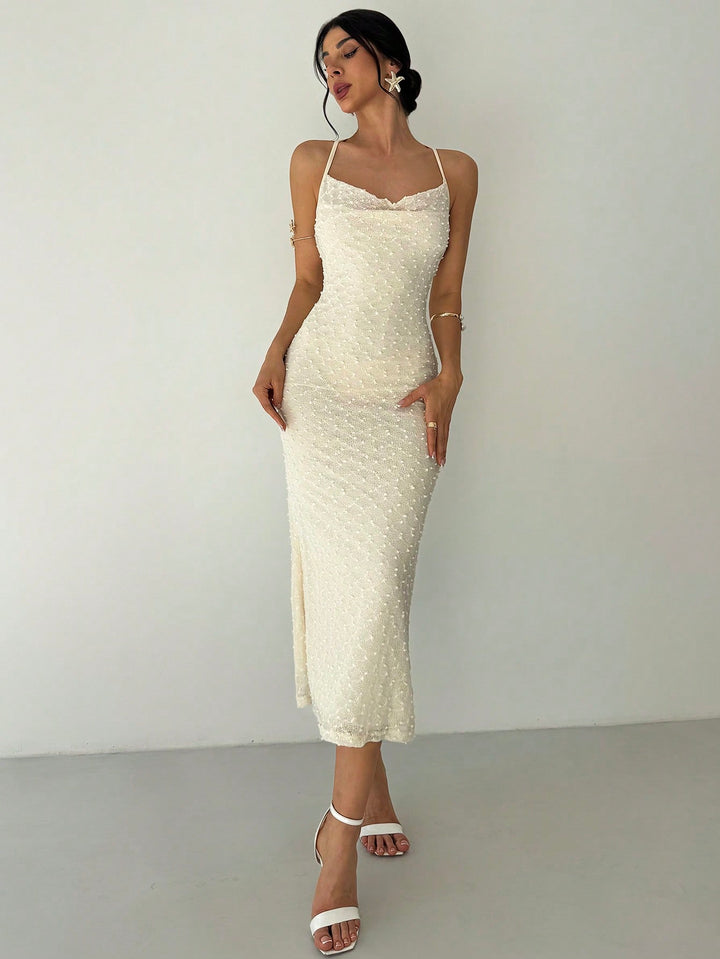 Rochie midi SHEIN, crem