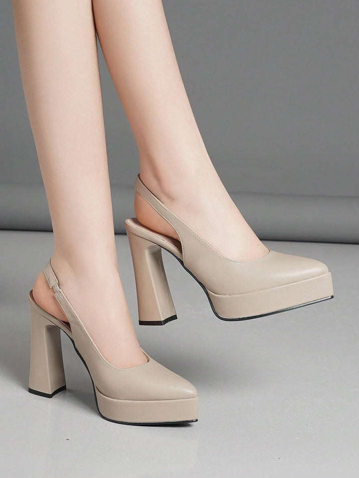 Pantofi cu toc SHEIN, bej
