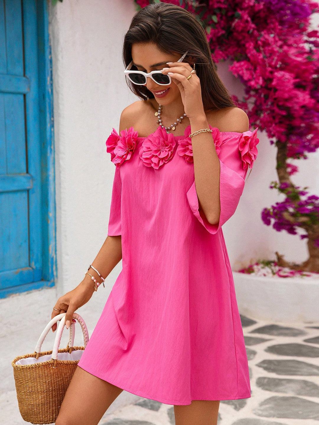 Rochie scurtă SHEIN, roz