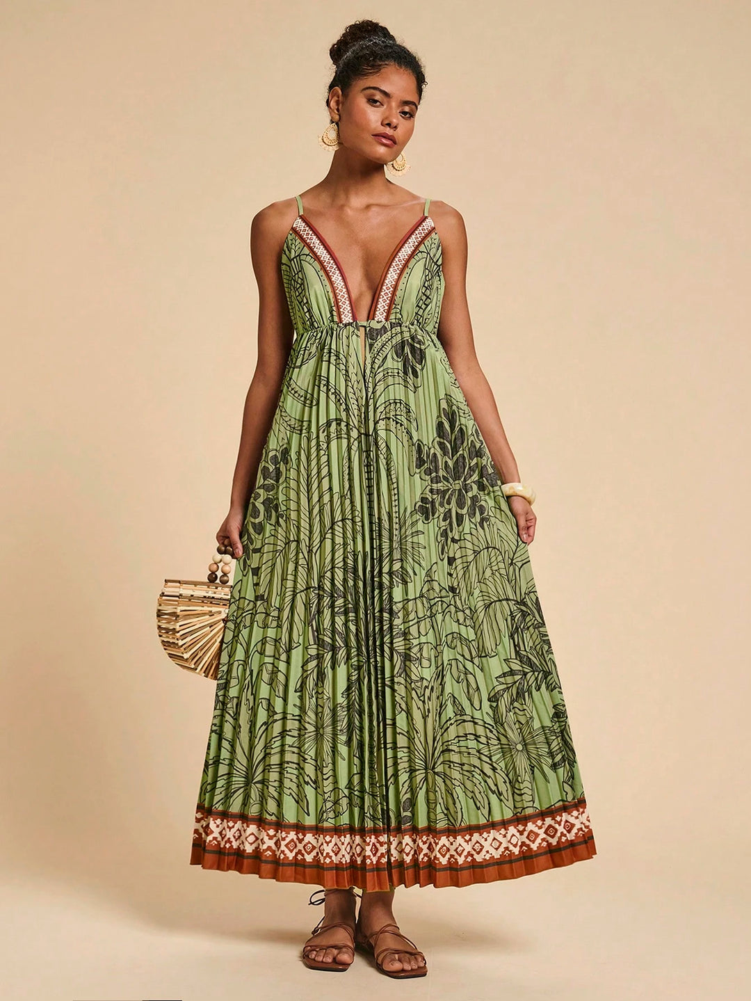 Rochie maxi SHEIN, verde