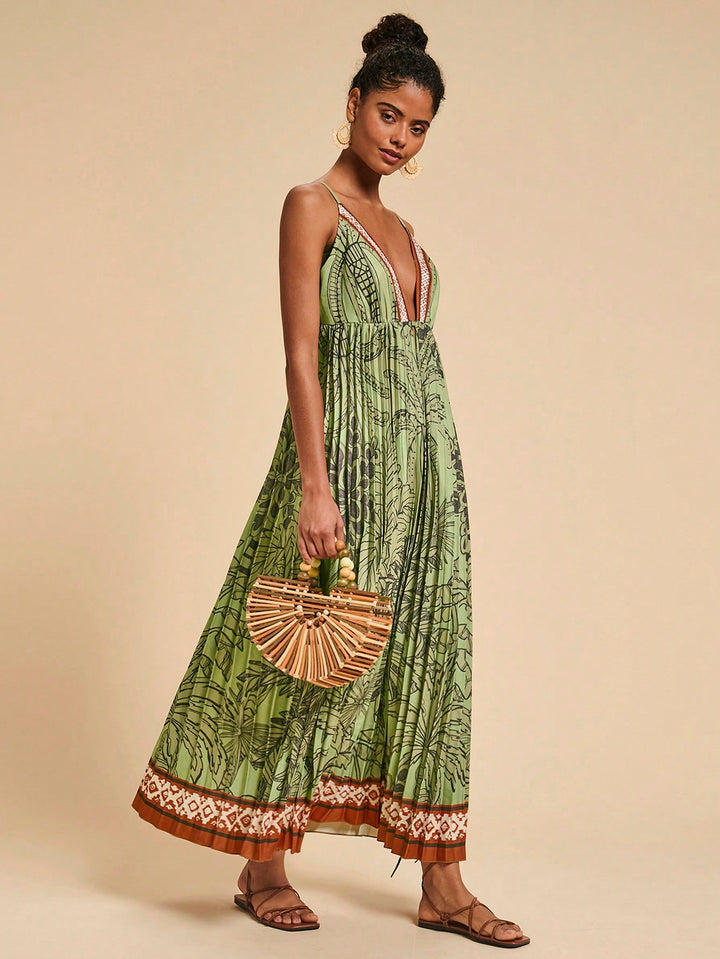 Rochie maxi SHEIN, verde