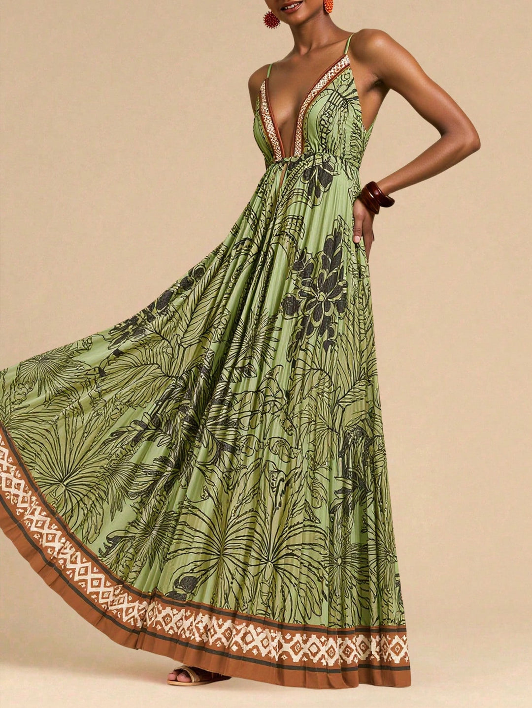 Rochie maxi SHEIN, verde