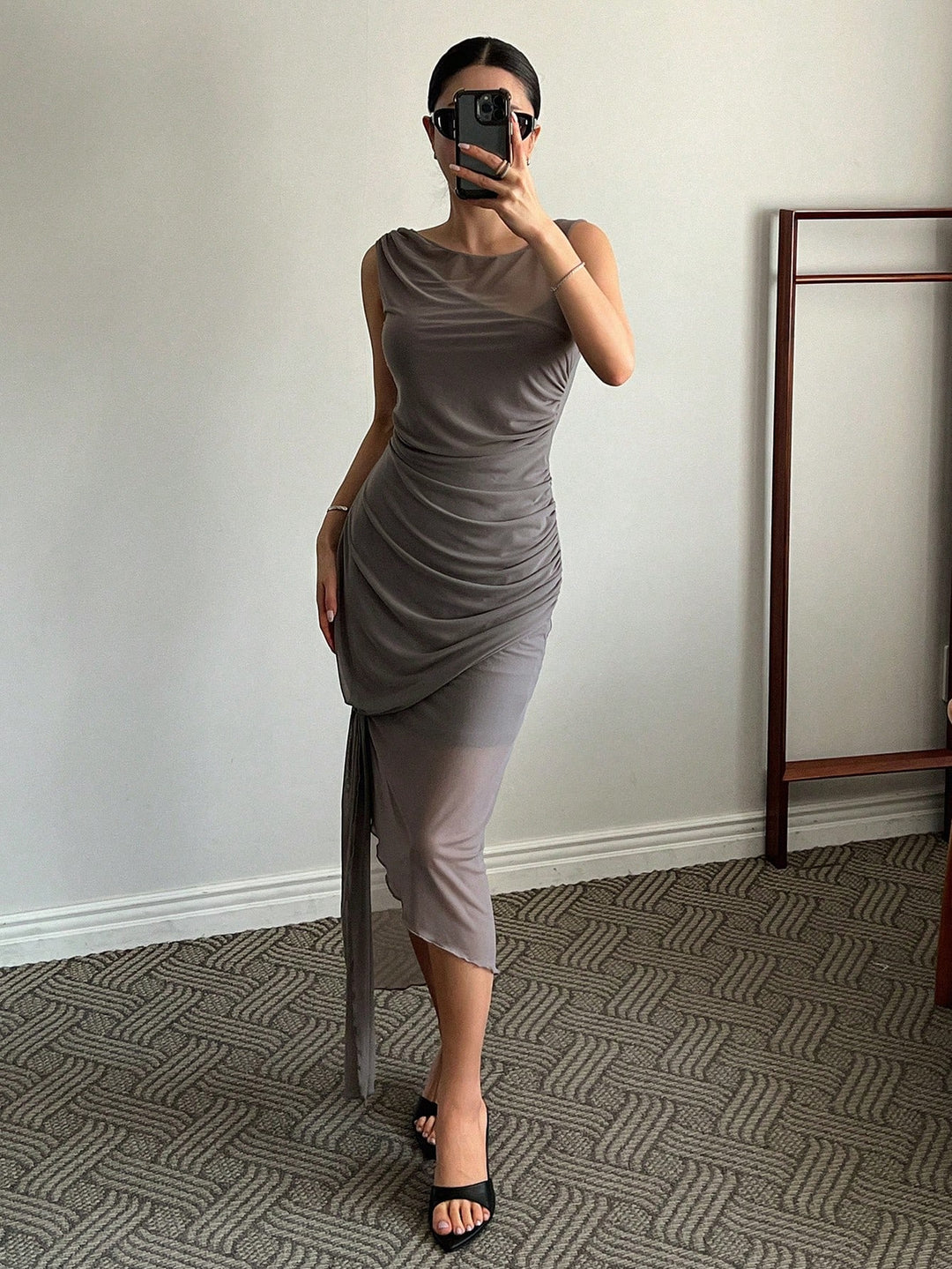 Rochie maxi SHEIN, gri