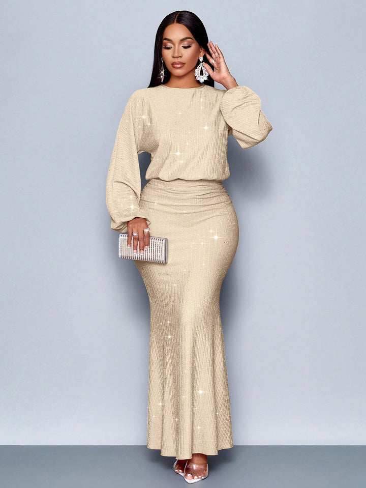 Rochie maxi SHEIN, bej