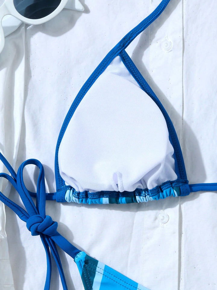 Costum de baie SHEIN, albastru