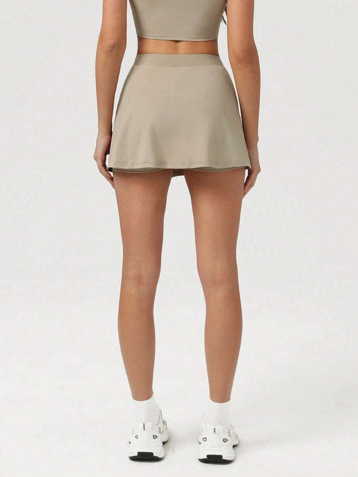Fustă-pantalon SHEIN, bej