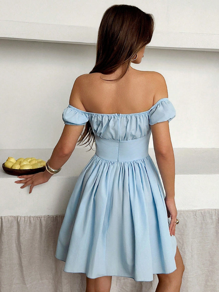 SHEIN mini ruha, kék