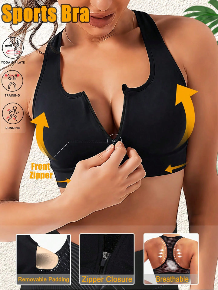 Bustieră sport SHEIN, negru
