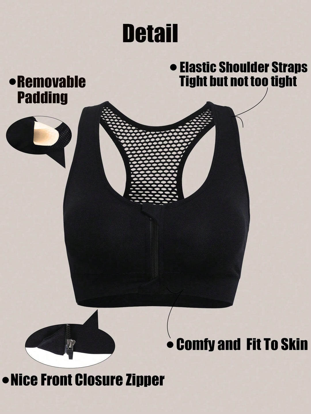 Bustieră sport SHEIN, negru