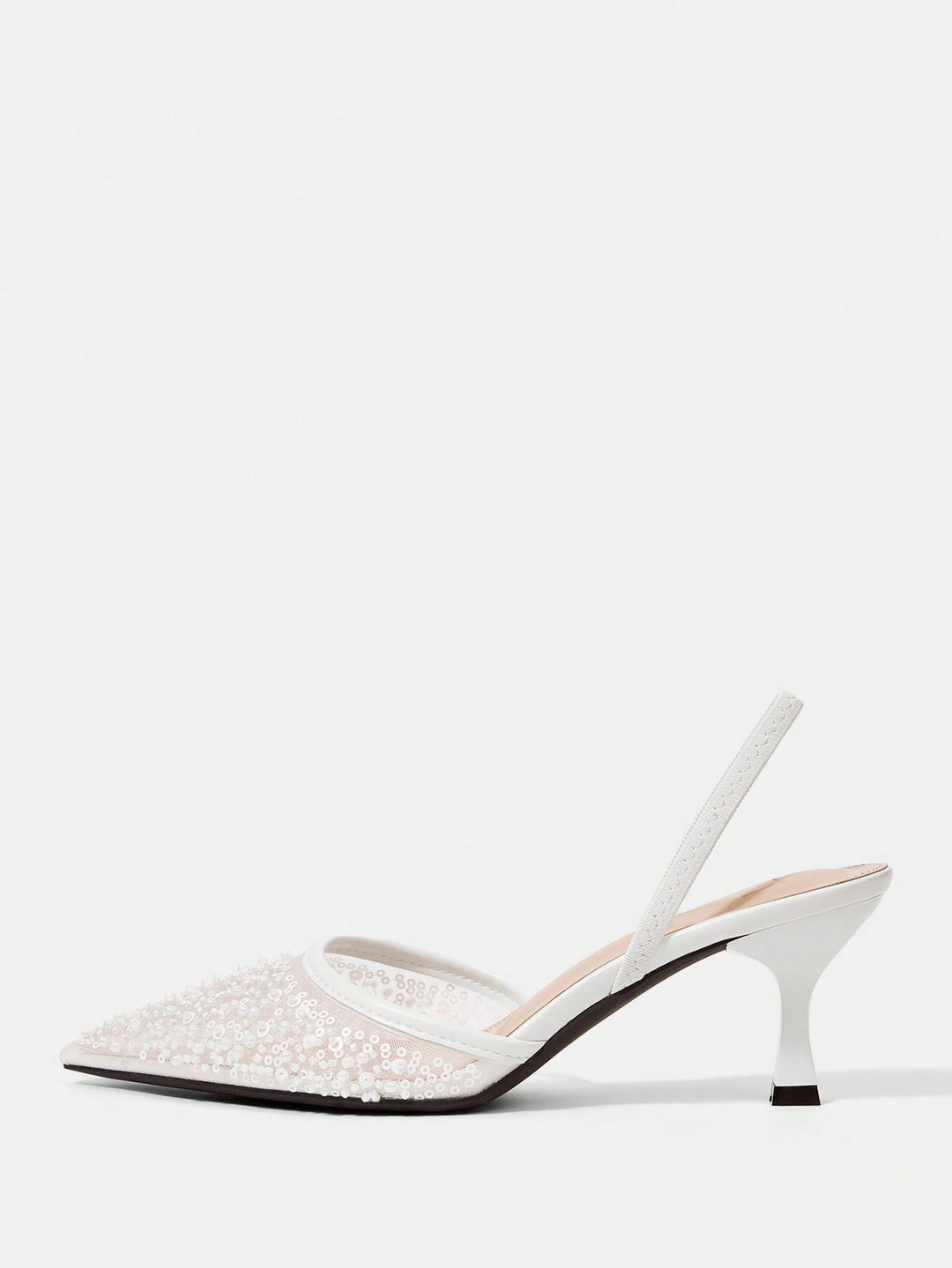Pantofi cu toc SHEIN, alb