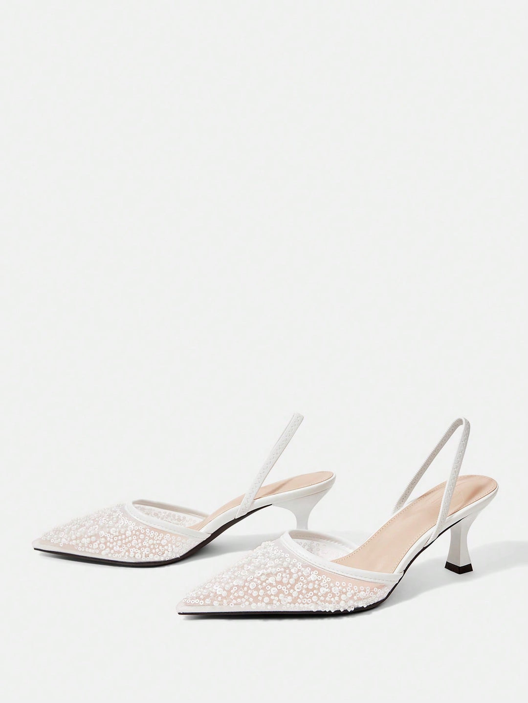 Pantofi cu toc SHEIN, alb