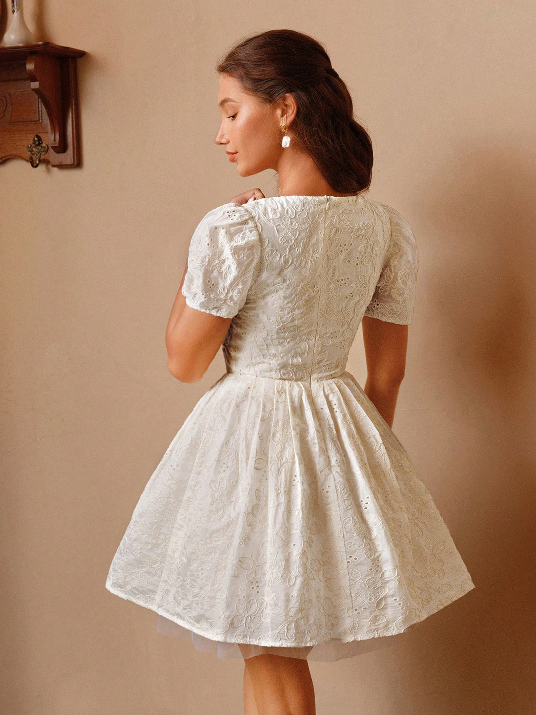 Rochie mini Shein, crem