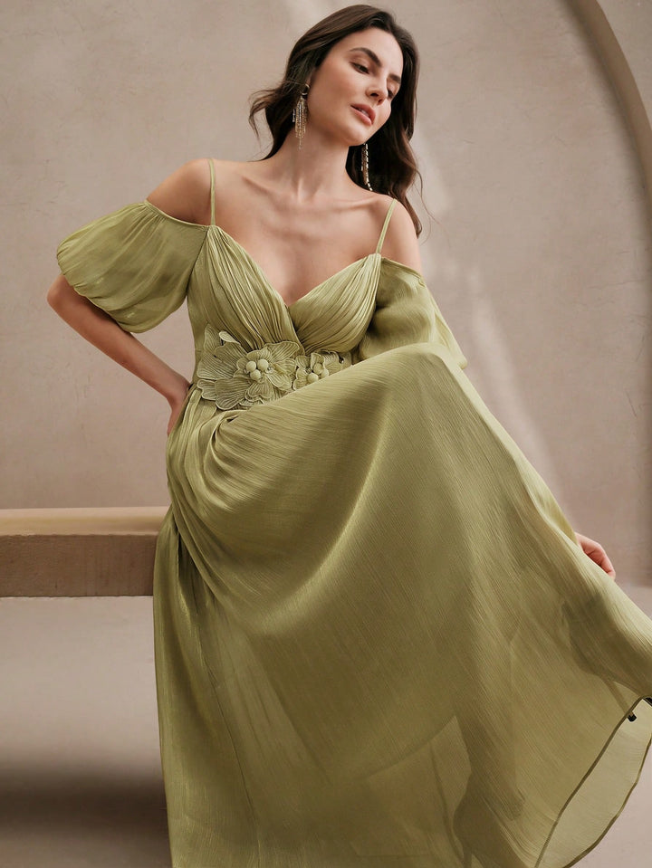 Rochie maxi SHEIN, verde