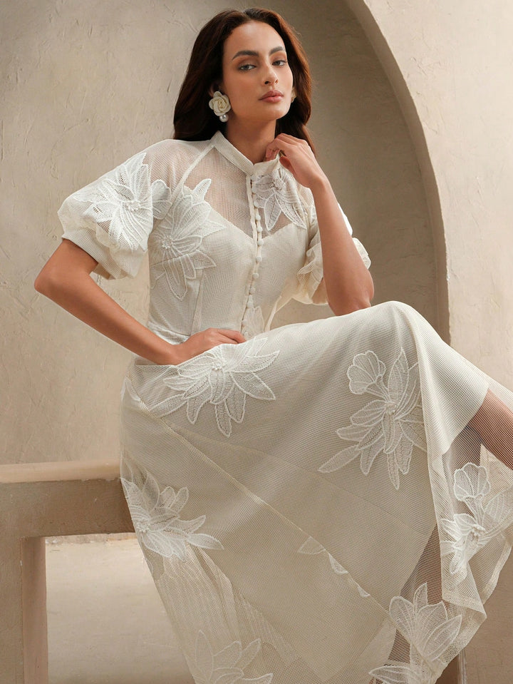 Rochie maxi SHEIN, bej