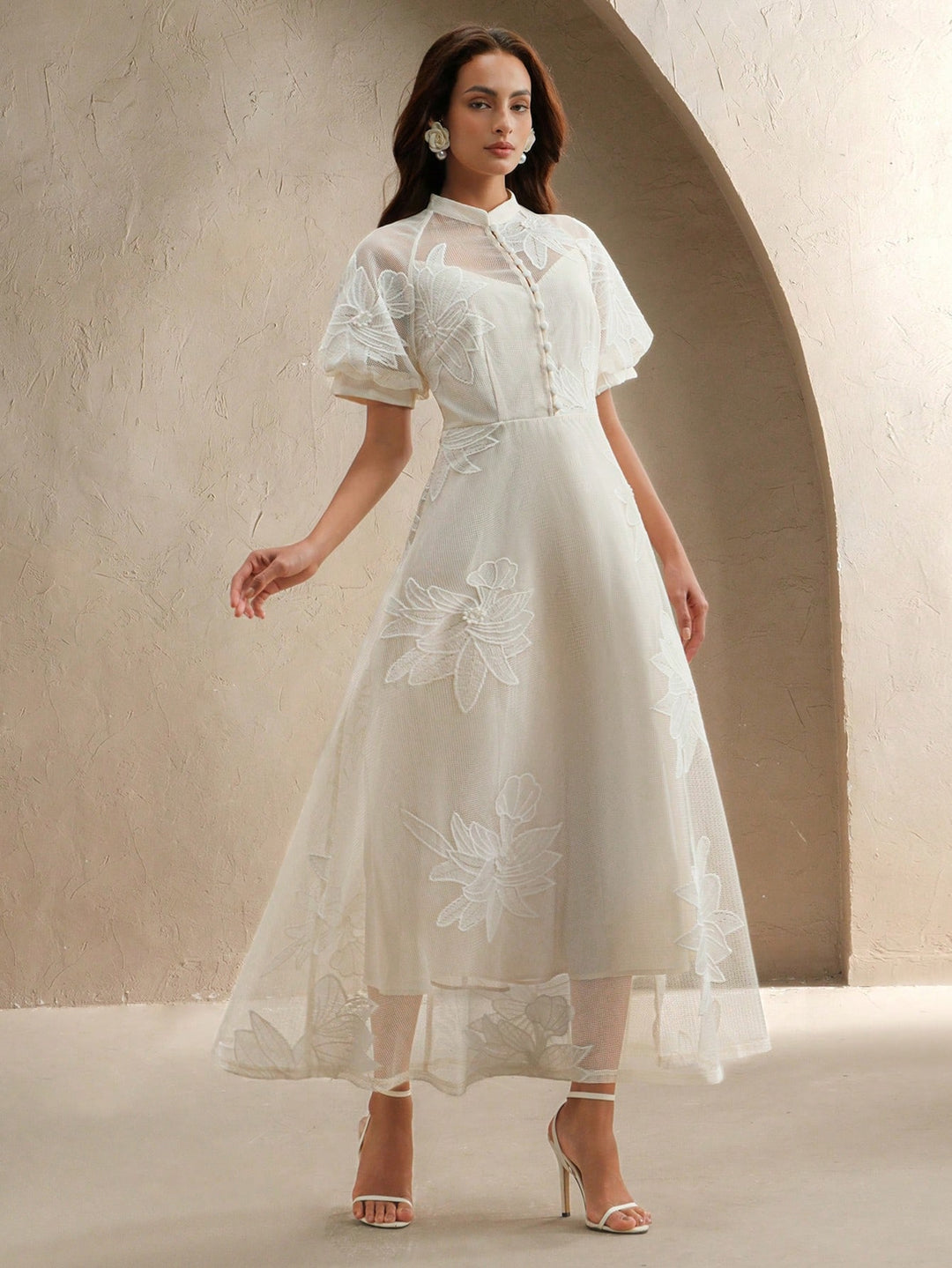 Rochie maxi SHEIN, bej