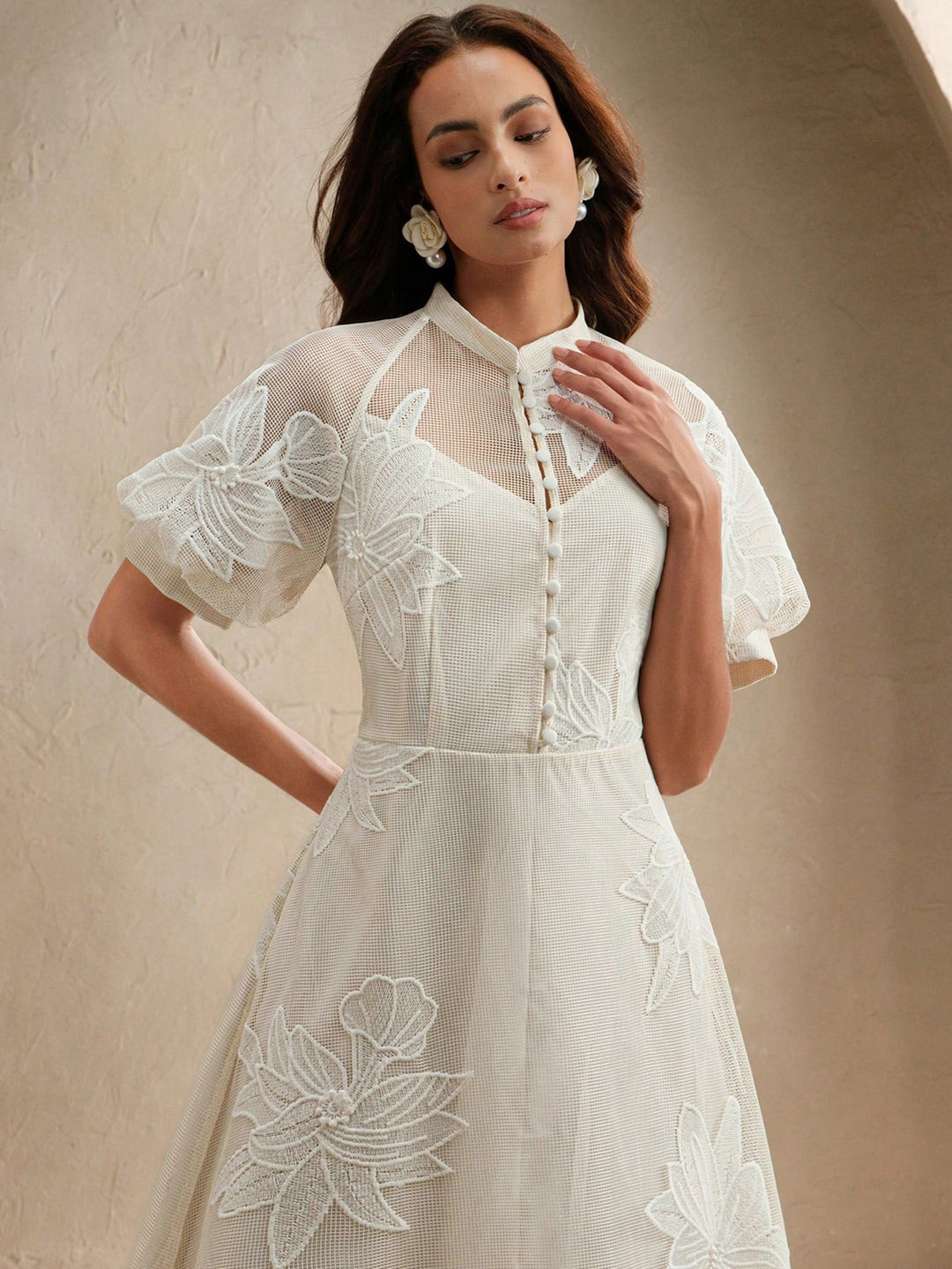Rochie maxi SHEIN, bej