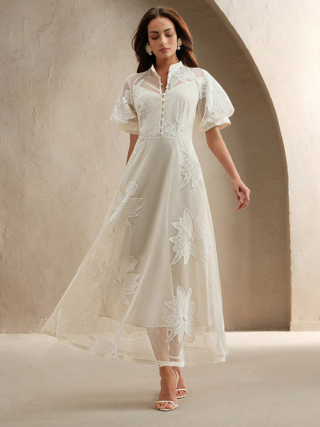 Rochie maxi SHEIN, bej