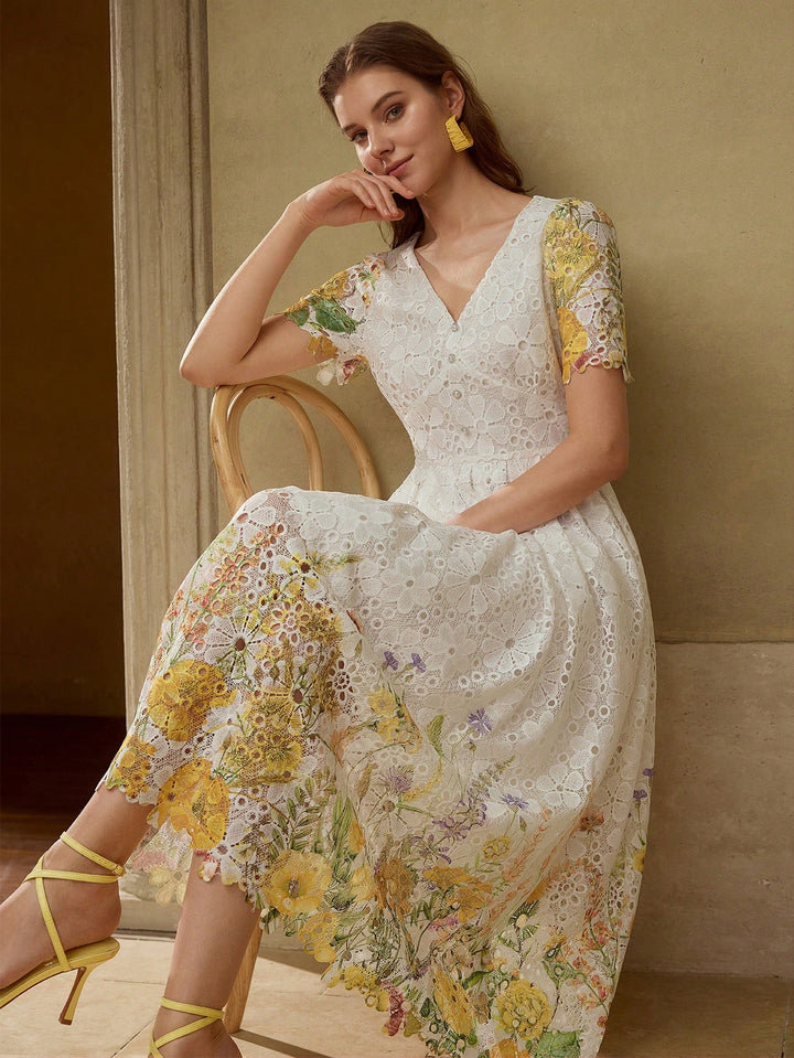 Rochie midi SHEIN, galben
